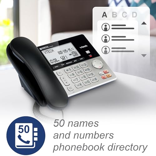 image for VTech VG208-4 DECT 6.0 4-Handset Corded/Cordless Phone for Home with A