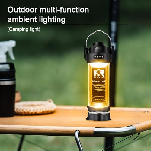 Image of DOTWISE Camping Lantern Rechargeable 3000mAh,Lanterns for Power outages Max 240LM Stepless Dimming&5 Modes Magnetic Base (Red)