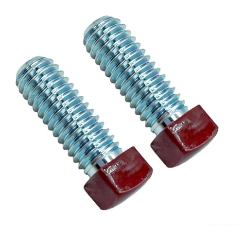 Tornillos de resorte de torsión para puerta de garaje | Tamaño: 3/8 x 1 pulgada | Tornillos para resortes de torsión para reparación de hardware de repuesto de puerta de garaje (paquete de 2)