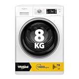 Whirlpool FFB 848 BSV IT - Lavatrice 8 kg Libera Installazione, Carica Frontale, 1400 Giri/Min, Classe A-20%, Tecnologia 6° SENSO, Refresh Vapore, FreshCare+, Bianca, 85 x 59,5 x 63 cm (AxLxP)