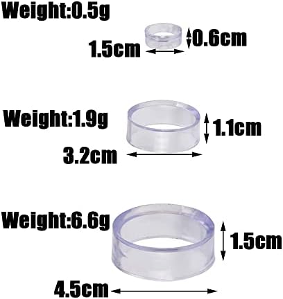 9 Pcs Acrylic Transparent Display Stands Mini Stand Holders Display Easels for Crystal Ball Quartz Glass Stone