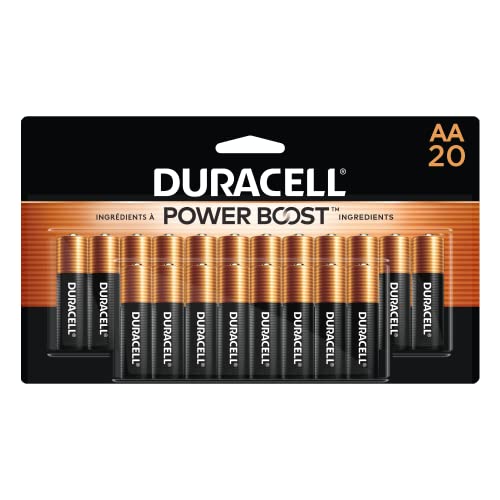 Duracell Coppertop AA Batteries 20 Count (Pack of 1) with Power Boost Ingredients, Double A Battery for Household and Office Devices, Alkaline AA Battery by Duracell - Used condition - CA$15.75