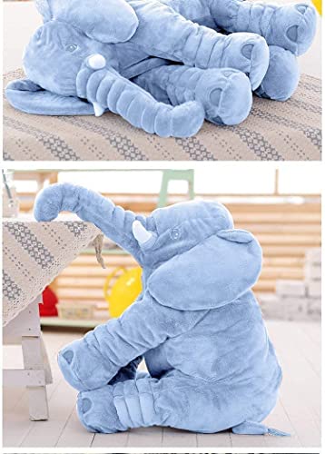 Image of Big Size Fibre Filled Stuffed Animal Elephant Plush Soft Toy for Kids Plush Hugging Toy for Kids boy Girl Birthday Gift (60 cm, Blue) for 1 Year Above