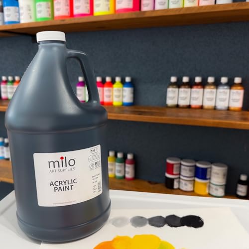 Image of milo Acrylic Paint Set (Black Acrylic 128 oz)