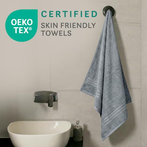 Image of MYTRIDENT Bath Towel for Men /Women | Comfort Living | Quick Drying | Travel Friendly | 1 Piece Large Size | 100% Cotton 400 GSM | 70 x 140 cm - New Grey