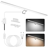 APONUO Espejo de luz 80cm, Lámpara de Baño LED Espejo de luz 18W | 4000K | 6000K | 1700lm | IP44 | Iluminación de Armario de luz de Espejo de Maquillaje de Acero Inoxidable de 800 mm con Interruptor