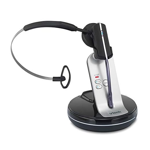 VTech VH6210 Softphone Compatible Convertible DECT Office Wireless Phone Headset for Business Desk Phones, USB, Noise Cancellation Microphone, PC Headphones for Work from Home or Office (Renewed)