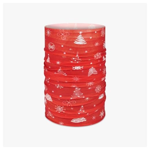 BUFF Braga de cuello, Original EcoStretch, Adulto Hombre Mujer, Rojo, Talla unica, Bufanda, Tubular, Multifuncion, Cuello y Cabeza, Correr, Caminar, Senderismo, Sostenible, Ligera