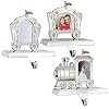 Klikel Train Stocking Holder Set of 3 Carnival Train Stocking Hanger for Mantel Photo Frame Christmas Stocking Holder for Fireplace Mantle Train Picture Frame Heavy Stocking Holder for Mantle