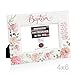 KATE POSH Baptism Picture Frame for Girl, Pink Flowers Decor, Christening, Religisous Gift, From Godparents, New Baby (4x6-Horizontal)