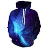 Loveternal unisex hoodie 3D-print hoodie sweatshirt met lange mouwen en zakken met trekkoord M-XXL