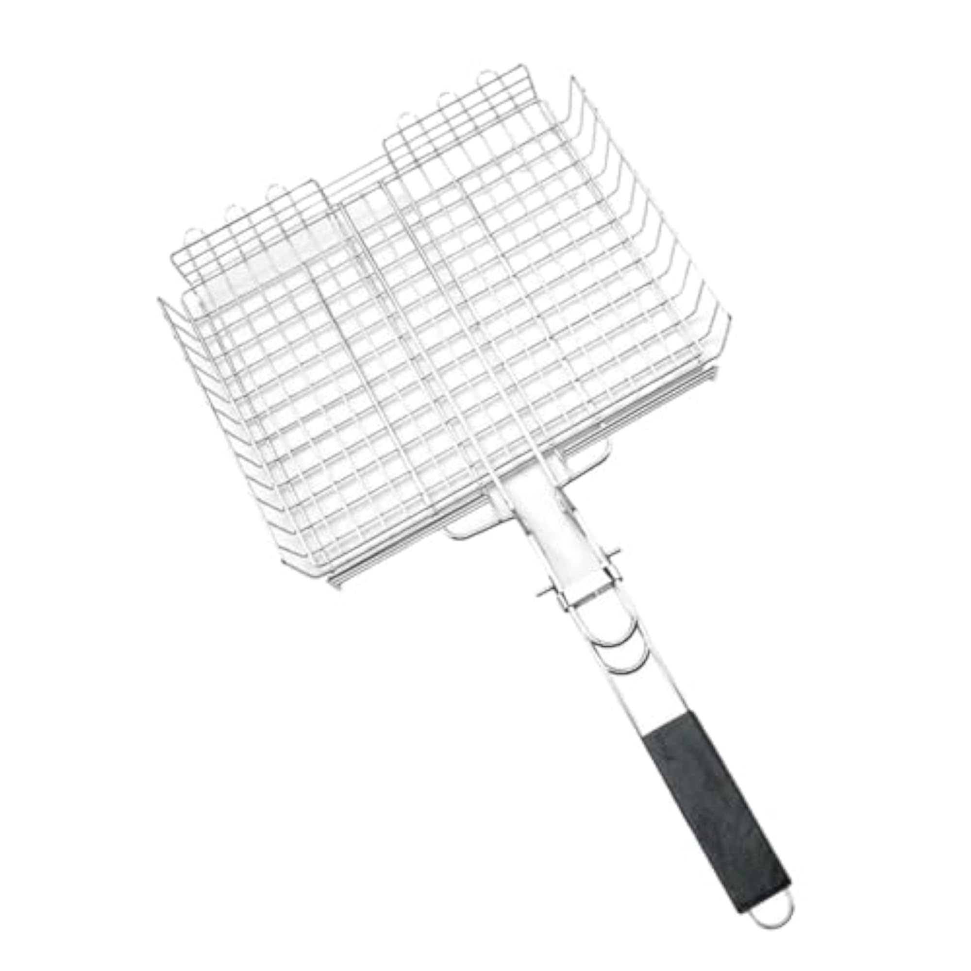 Folded Lightweight 2 Tier Grill Basket for Meat, Picnic