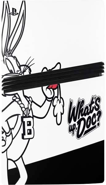 Skinit Decal Gaming Skin Compatible with PS5 Pro Console - Officially Licensed Looney Tunes Retro Bugs Bunny Design
