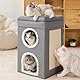 FURRYPAWS Katzenhöhle – Ideal für Katzenhaus Indoor und Outdoor, gemütliche Katzenhöhle für Katzen, perfektes Katzenhaus für Entspannung und Spiel