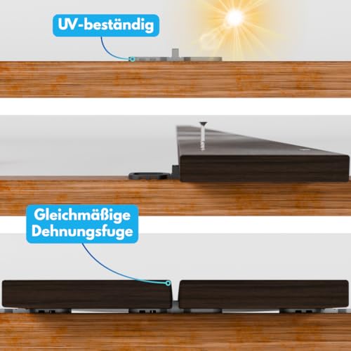 Terrassendielen Abstandhalter hochwertiger Distanzhalter für Terrassendielen Fugenbreite 7 mm 100 Stück