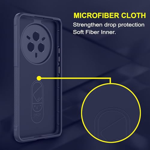 Image of Amazon Brand-Solimo Mobile Cover for Realme 14 Pro 5G | Full Camera Protection | Liquid Silicon Case | Flexible Bumper Case for Realme 14 Pro 5G (Dark Blue)