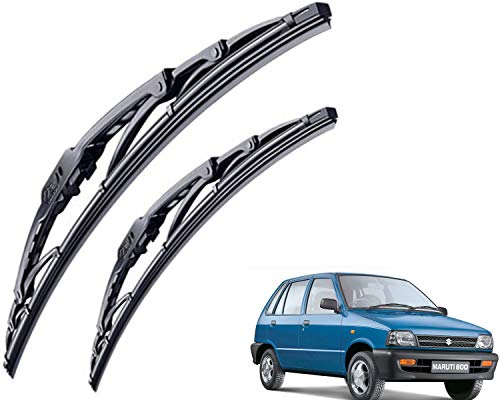 Image of WolkomHome High Performance OE Car Wiper Blade Replacement set of 2 Pc Right 17 inch Left 17 inch for Maruti Suzuki 800