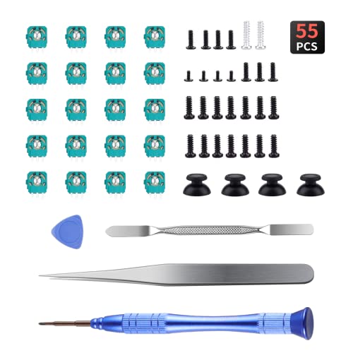 DUXICEPIN Lot de 20 potentiomètres 2,3 K et capuchon de remplacement pour manette analogique PS5, garniture de résistance pour manette analogique PS5