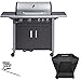 Produktbild MH-Online Enders BBQ Gasgrill Chicago 4 K, Gas Grill 81296, 3 Edelstahl-Brenner stufenlos, Grillwagen mit Grillhaube, Warmhalterost, Seitenablage inkl. Thermometer + Wetterschutzhülle