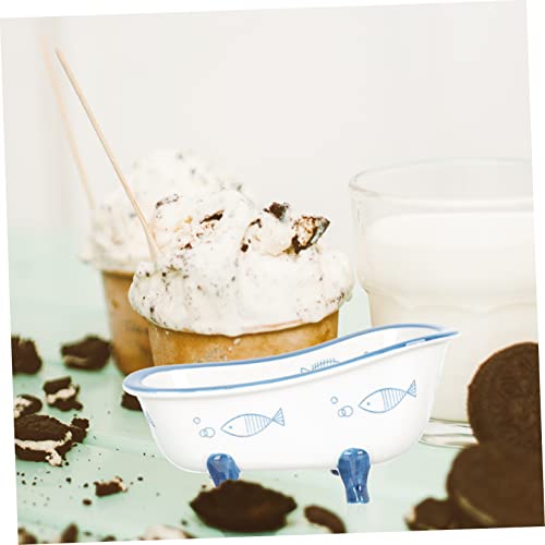 STOBAZA 3 Pçs Tigela De Frutas Bandeja De Cerâmica Bandeja De Microgreens Tigelas De Cereais Brancas