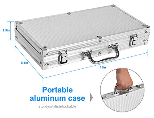 4 Ever Winner Poker Chips Set 300Pcs Poker Chips 11.5 Gram Casino Chips For Texas Holdem Blackjack Gambling, 2 Decks Of Playing Cards Poker Set With Aluminum Case #TOP4