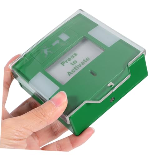 UKCOCO Emergency Stop Button with Lid Manual Reset Emergency Alarm Switch for Industrial Public Facilities Durable Design with Immediate Alarm Trigger Tactile Feedback