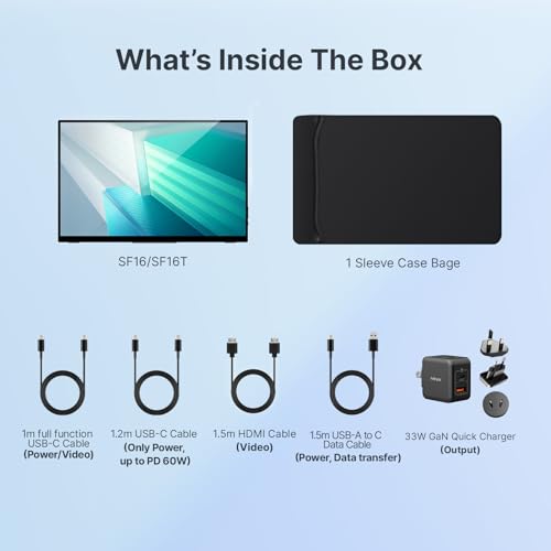 MINIX Portable Monitor 16" FHD 1200P,IPS,Touch Screen,USB-C, HDMI,Stereo,Eye Care, Flicker Free, Blue Light Filter by MINIX - Used condition - Image 6