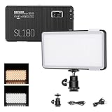 POTENTE CRI 95+: Esta mini luz supera las mini luces originales en la cámara en CRI y TLCI, diseñadas con 1801 (90 LED cálidos + 90 LED blancos fríos) Cuentas SMD LED de larga duración (CRI 95+) que hacen que la foto funcione mucho más cerca de naturaleza y restaurar el color del sujeto en sí perfectamente con Max. 12W de potencia de salida