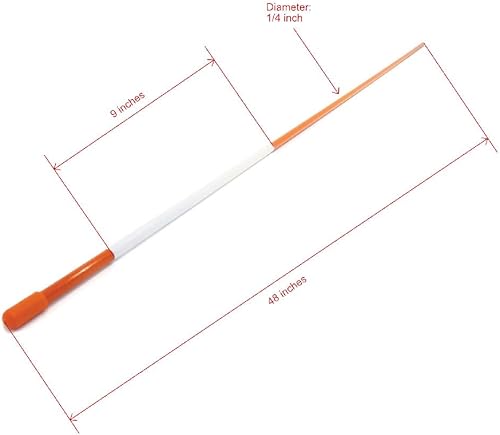 Miniatura 2 de The ROP Shop Pack de 10 marcadores de pasarela de 48 pulgadas, 14 pulgadas para visibilidad cuando se coloca