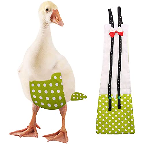 FUNCOCO Eendenluier, verstelbare doek luier wasbaar herbruikbaar schattig strik luier kostuum voor pluimvee - denim - Afbeelding 6