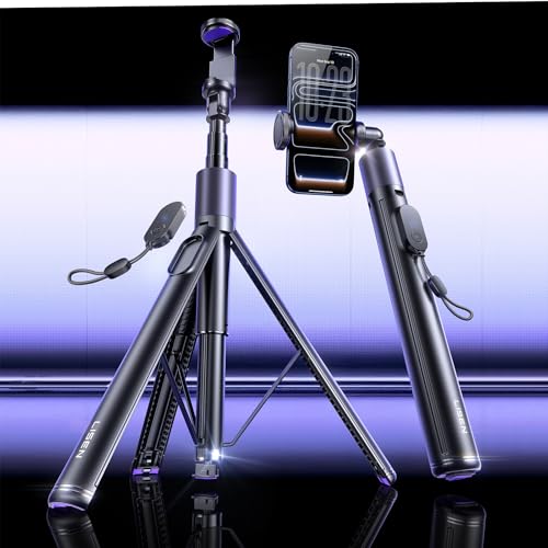 LISEN [0.01s-Open] Phone Tripod for iPhone, 67' Selfie Stick Tripod with Remote, Extendable Cell Phone Tripod Stand, Perfect for Travel Video Recording Live Stream Vlog for iPhone 17 Pro Max & Android