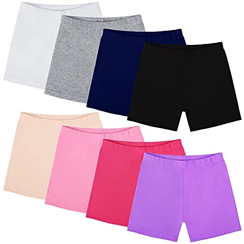 Ruisita 8 Pieces Girls Cotton Shorts Dance Shorts Bike Shorts Safety Shorts For Girls #TOP16