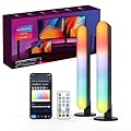 Smart LED Light Bars 2 PCS, Light Bar Dimmable Color Changing with Music Sync, Ambient Lighting Compatible with Alexa and Google Assistant, Gaming Lights with WiFi APP