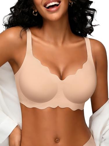 Image of Womens Wireless Jelly Bras No Underwire Support Push Up Removable Straps (U /Cross /Halter) Everyday Sports Bra