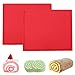 Silicone Baking Mat Set of 2 Non-Stick Reusable Flexible Heat Resistant Red, 12.210.4In