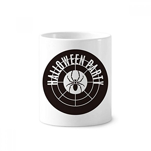 Tasse de bureau pour stylos avec motif araignée Halloween pot céramique
