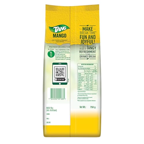 Image of Tang Mango Instant Drink Mix,500 g (Pack of 3)