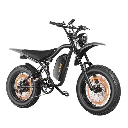 JECHAM 20"*4.5 Fat Tire Electric Bike for Adults, 3000W Peak