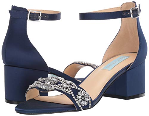 Betsey Johnson Blue Women's Classic Heeled Sandal, Navy, 6.5 #TOP7