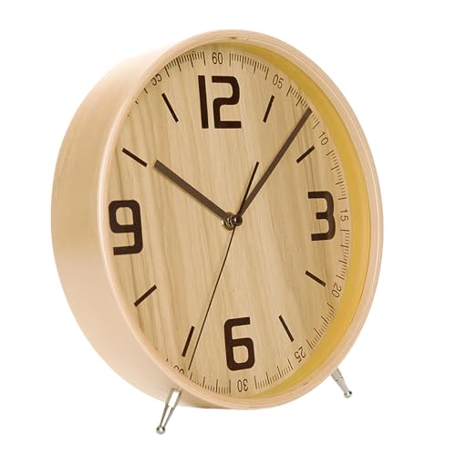 Reloj de escritorio analógico de madera para dormitorio 2