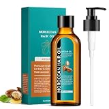 Moroccan Argan Oil, Hair Oil for Frizzy Hair, Morroccan Hair Care Oil Natural Serum Help Split Ends Dry Scalp Hair Care Products Strengthen Dry Damaged Curly Long Curly Hair Treatment Heat Protectant
