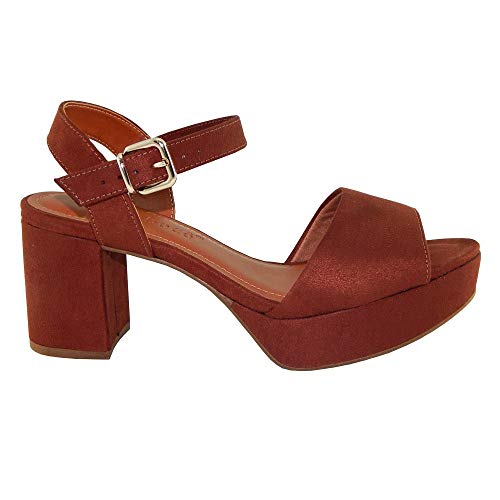 Sandalia Bebece Salto Grosso Baixo Camurca 5013556 Linhaça