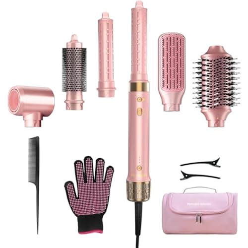 Mythsight StyleVibe 6-in-1 Air Styler with Hair Dryer & Auto-Wrap Curl L/R | Blow Dryer Brush, Thermal Brush and Straightener Brush For Fast Drying, Curls, Volumizing, Smooth Blowouts and Frizz Control