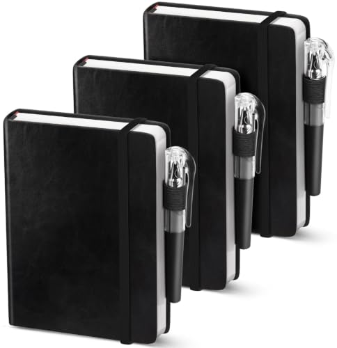 Oucaru Small Notebook 3 Pack, A6 Pocket Notebook, Mini Lined Journal