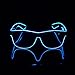 Blazing Fun El Wire Glasses Led DJ Bright Light Safety Light Up Multicolor led Flashing Glasses with 4 Modes for Halloween Christmas Birthday Party (Blue)