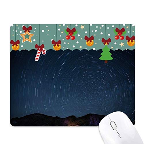 Tapis de souris caoutchouc motif étoiles grand format sous-main bureau design nuit