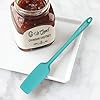 Silicone Jar Spatula | 600F Heat Resistant Non-Stick Rubber Scraper | Perfect for Jars, Smoothies, Blenders | One Piece Utensils | Durable Kitchen Cookware (UpGood Professional Spatulas, Teal) #2
