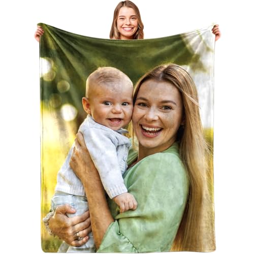 Yoke Style Custom Photo Blanket for Mom, Wife, Girlfriend
