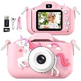 AONISE Kinderkamera, Selfie Kameraspielzeug für Kinder von 3–12 Jahren, 32GB, Fotoapparat Kinder, Videorecorder ab 3 4 5 6, Weihnachten Geburtstag Spielzeug Geschenke für 7 8 jährige mädchen