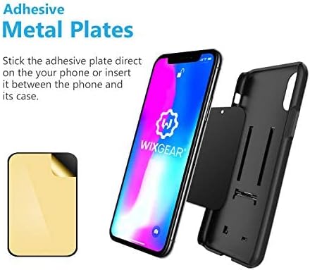 (2 Pack Universal Stick On Dashboard Magnetic Phone Car Mount, for Cell Phones and Mini Tablets with Fast Swift-snap Technology, (Newer Bigger Model)